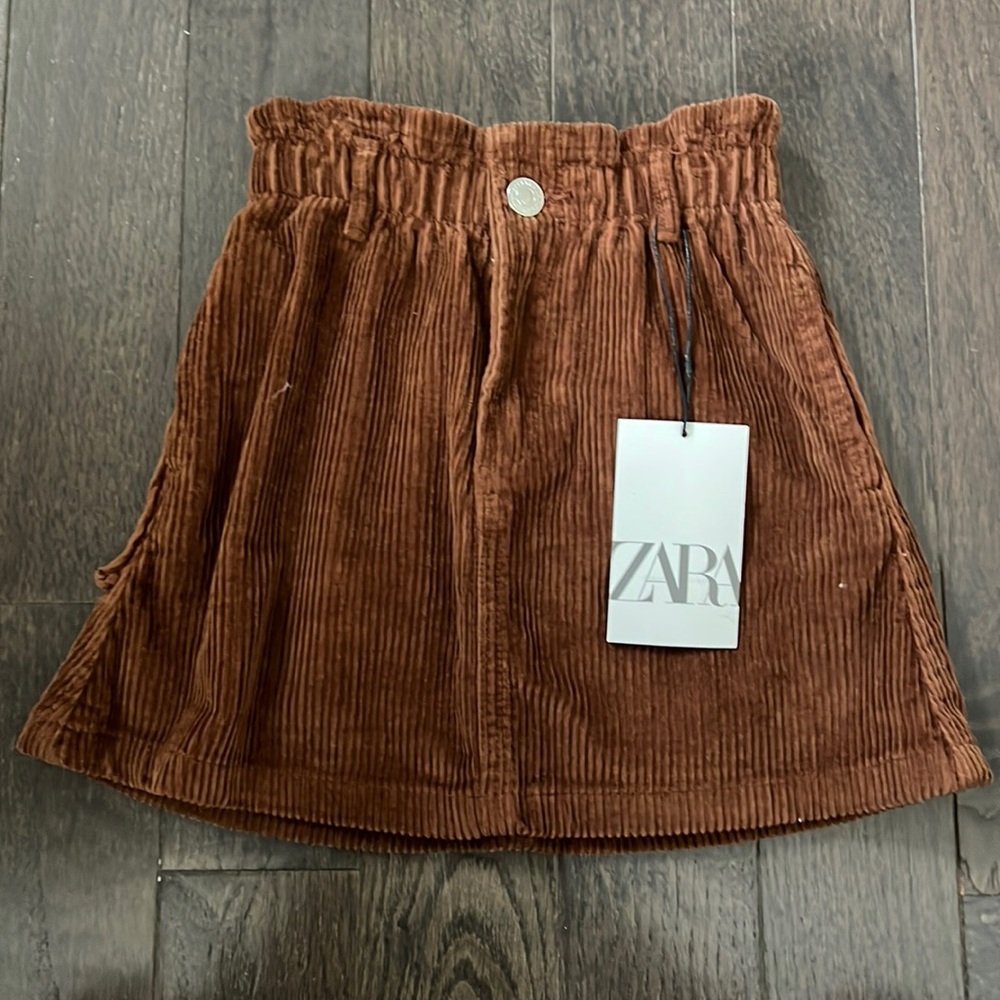 Zara kid corduroy brown skirt (BRAND NEW)